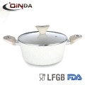 forged marble/stone coating cooking pot aluminum saucepot